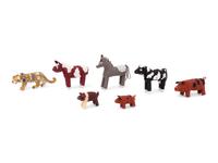 Menagerie of Beaded Zuni Dolls and Animals