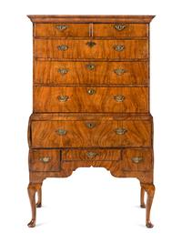 A George II Walnut High Chest