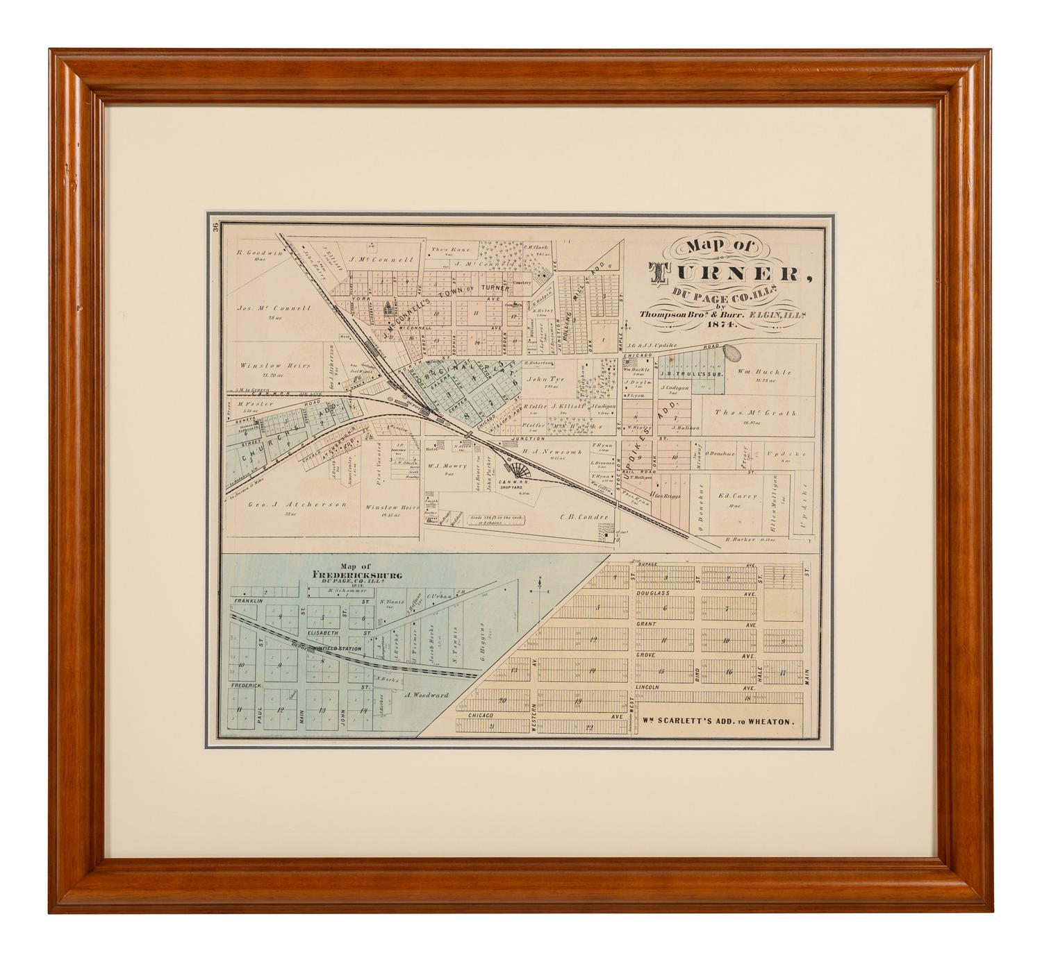 A group of 14 19th and 20th century maps, comprising: