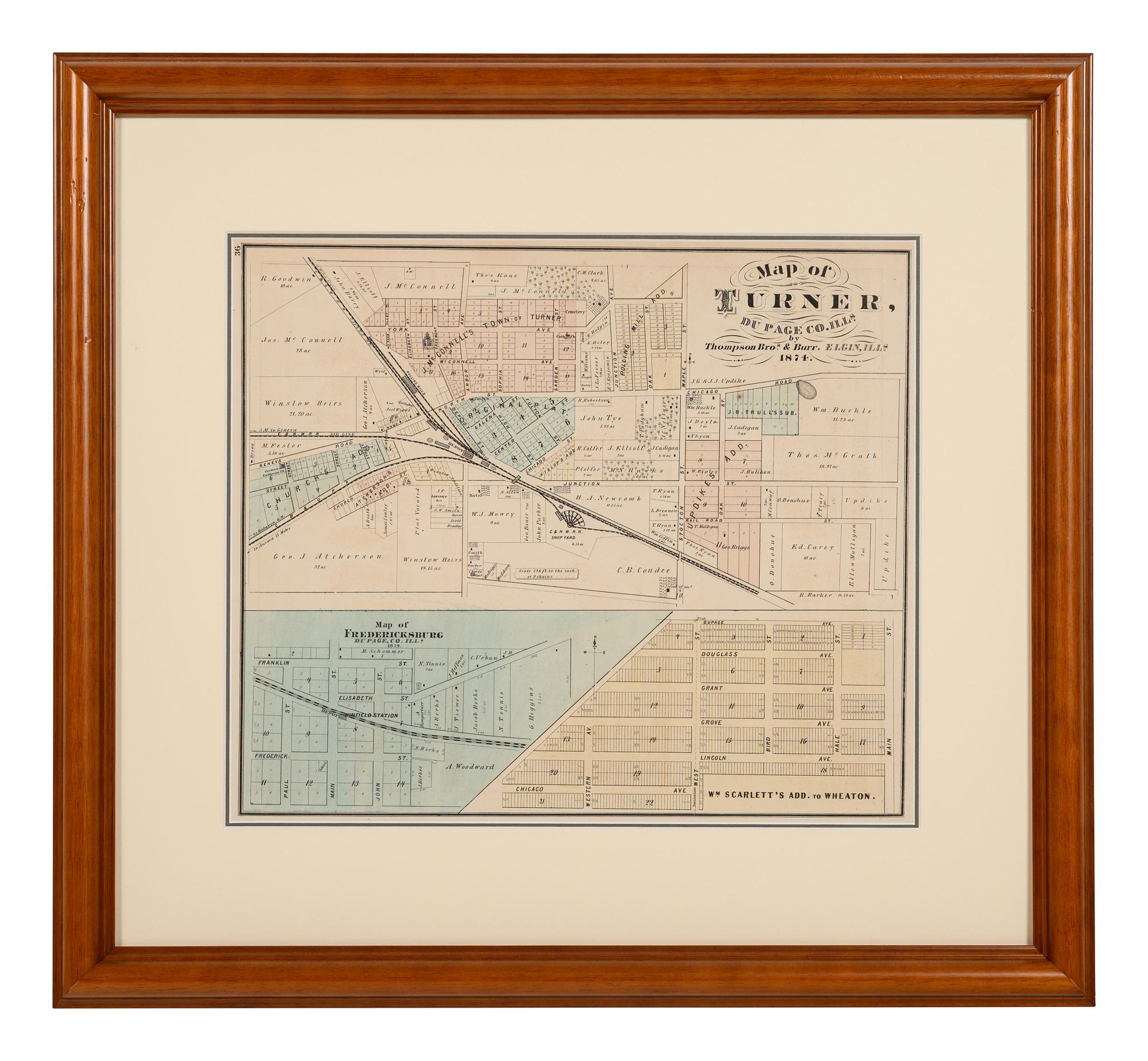A group of 14 19th and 20th century maps, comprising: