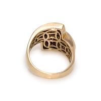 RUBY AND DIAMOND BYPASS RING