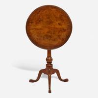 A Queen Anne carved walnut tilt-top candlestand Pennsylvania, circa 1760