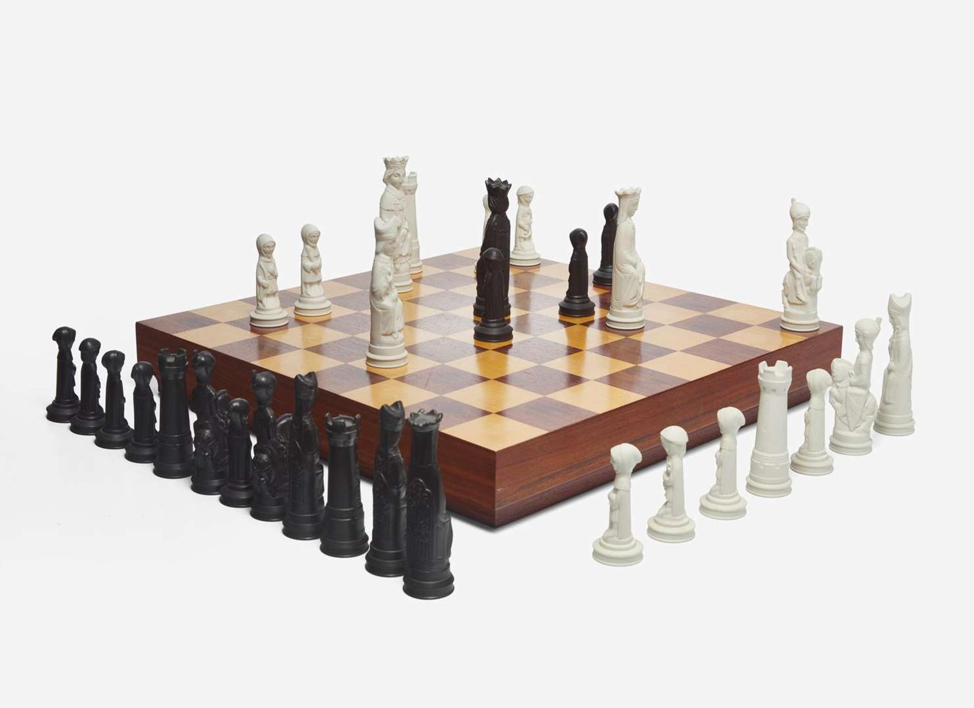 A Wedgwood Arnold Machin Designed Chess Set, UK, 1968