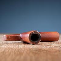 Western Great Lakes Carved Pipe Stem, with Catlinite Bowl