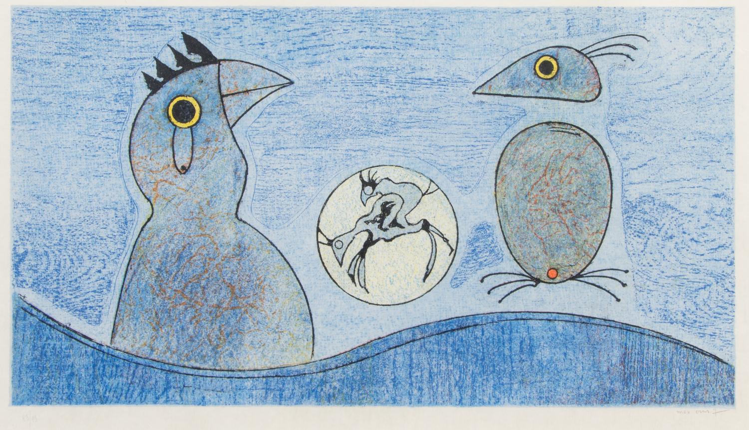 Max Ernst, (German, 1891-1976), Zwei Vogel (Two Birds), 1975