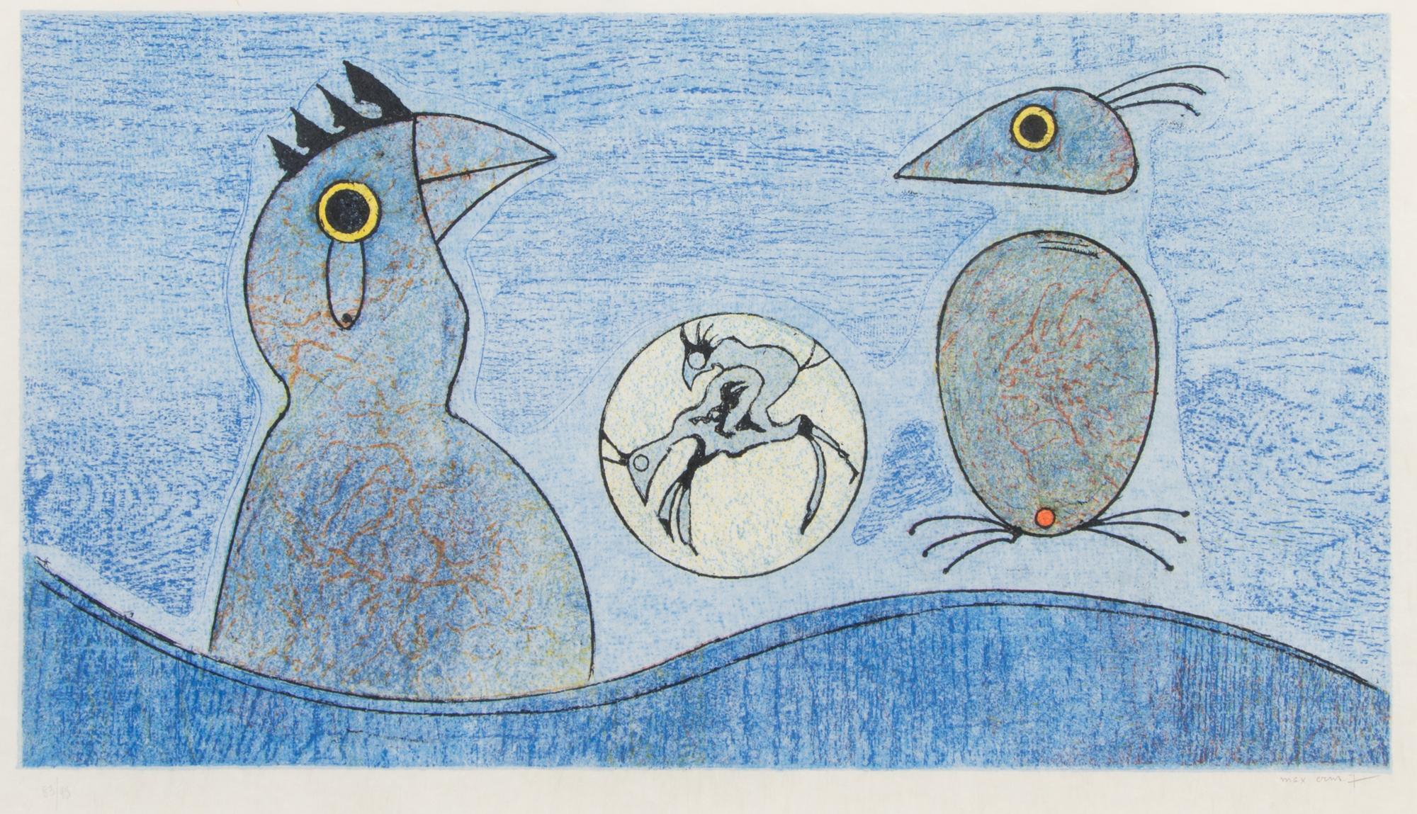 Max Ernst, (German, 1891-1976), Zwei Vogel (Two Birds), 1975