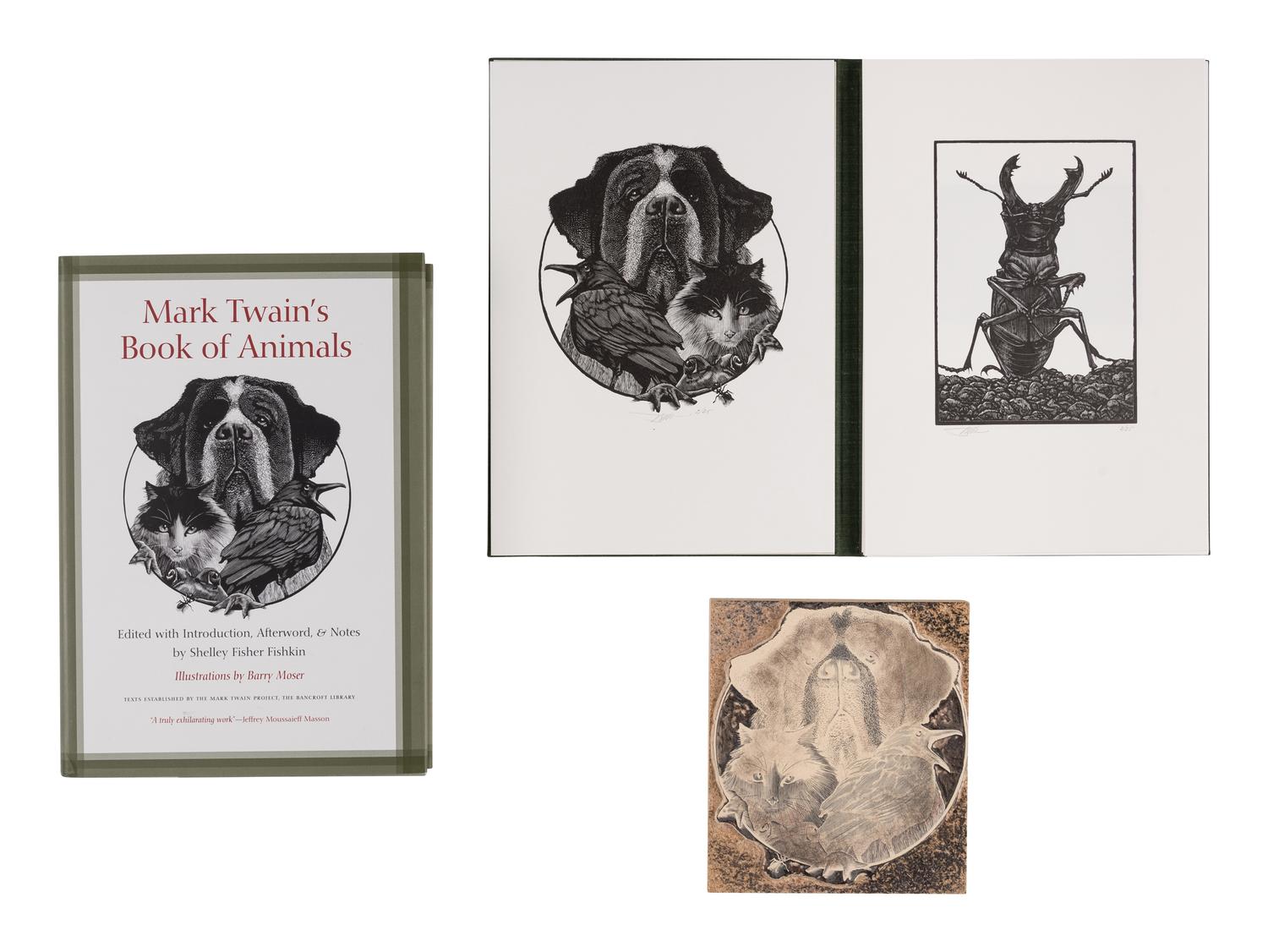 [CLEMENS, Samuel Langhorne (1835-1910)]. Mark Twain’s Book of Animals. Edited with Introduction, Afterward, & Notes by Shelley Fisher Fishkin. Illustrations by Barry Moser . Berkeley, CA: University of California Press, [2010].