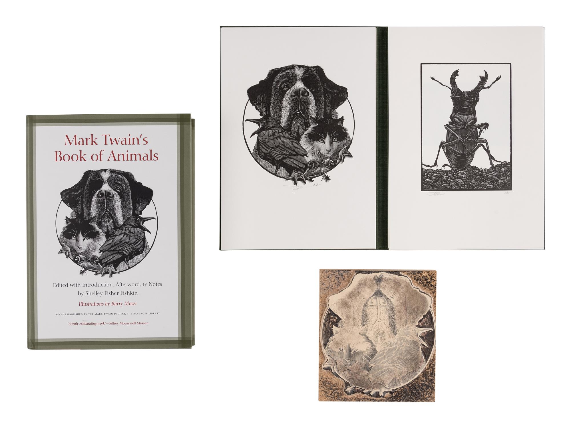 [CLEMENS, Samuel Langhorne (1835-1910)]. Mark Twain’s Book of Animals. Edited with Introduction, Afterward, & Notes by Shelley Fisher Fishkin. Illustrations by Barry Moser . Berkeley, CA: University of California Press, [2010].