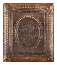 [EARLY PHOTOGRAPHY]. Sixth plate daguerreotype portrait of a man with a telescope, with letter from Eben Seavey of Scarborough, Maine referencing a Captain Elisha Newcomb.