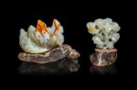 Two Chinese White Jade Schor's Rocks