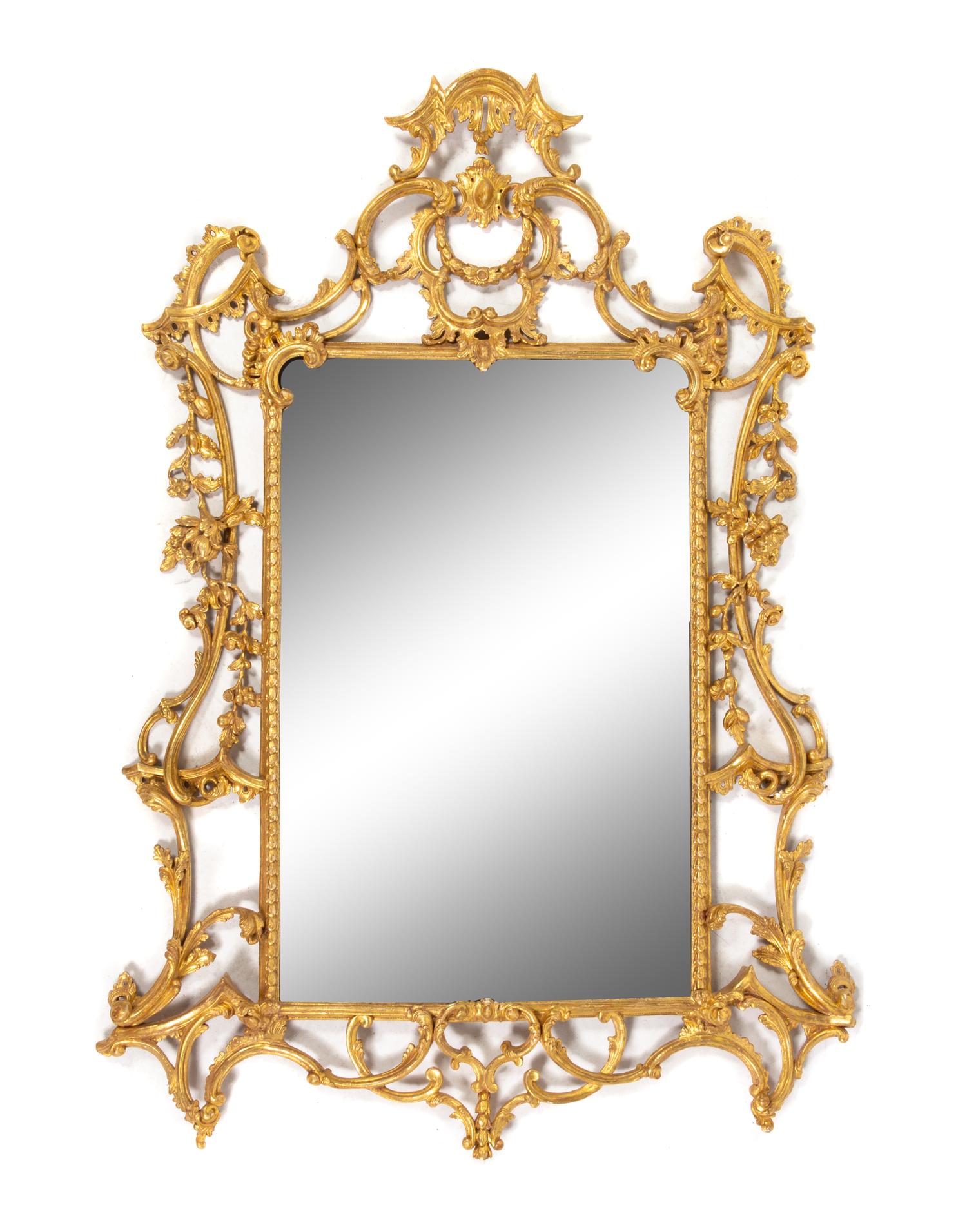 A George III Carved Giltwood Mirror