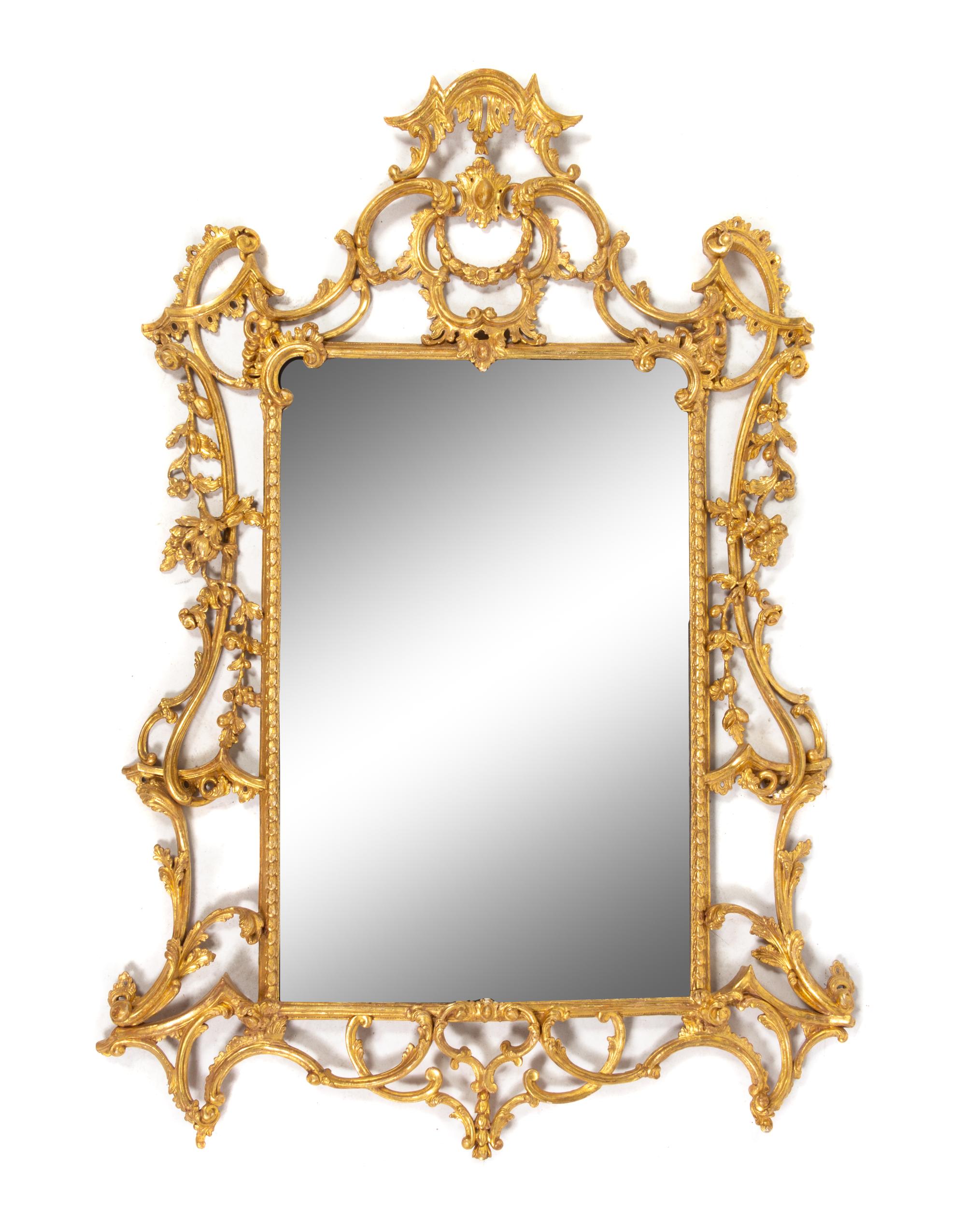 A George III Carved Giltwood Mirror