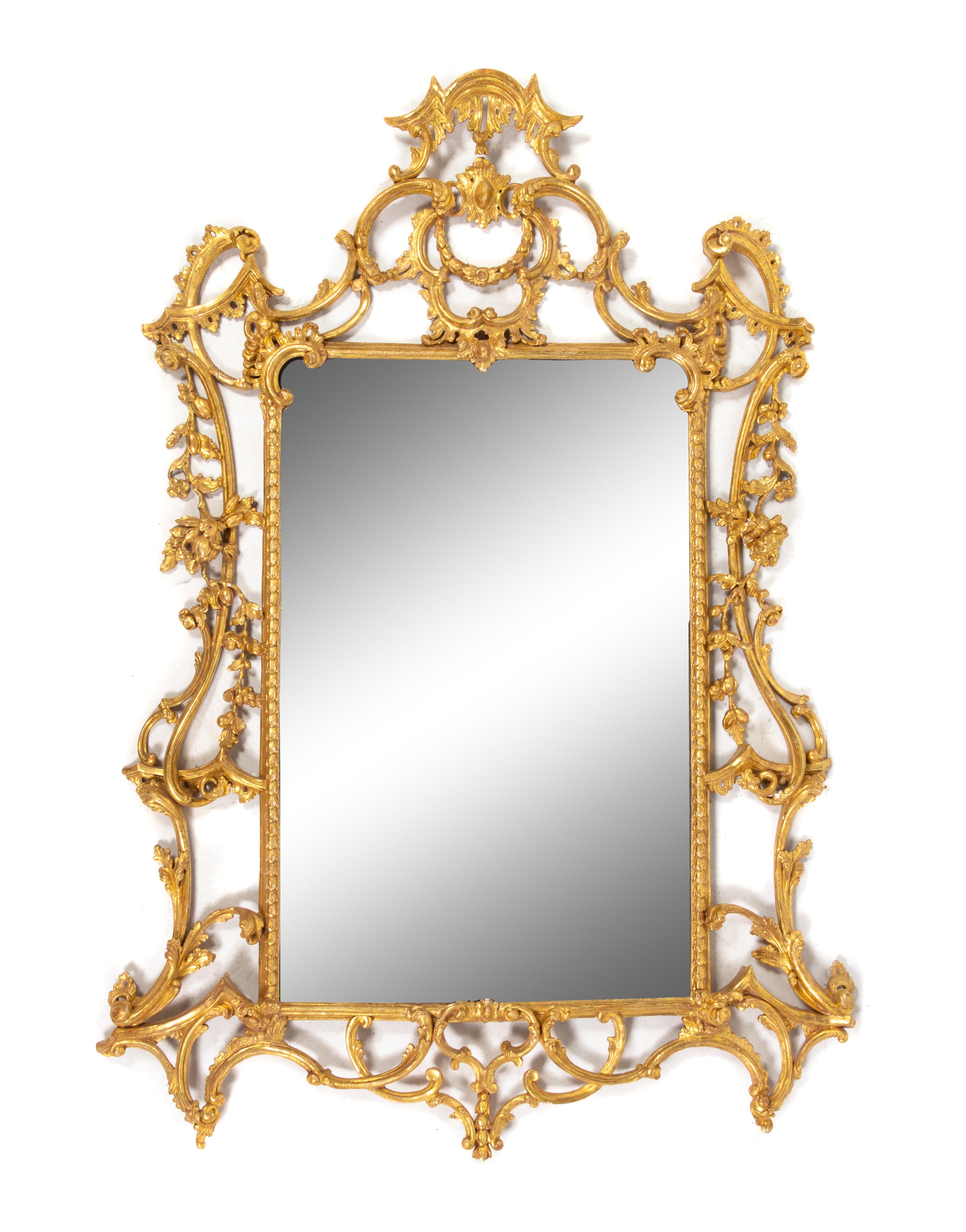 A George III Carved Giltwood Mirror
