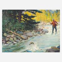 Frank B. Hoffman (American, 1888-1958) Trout Fisherman