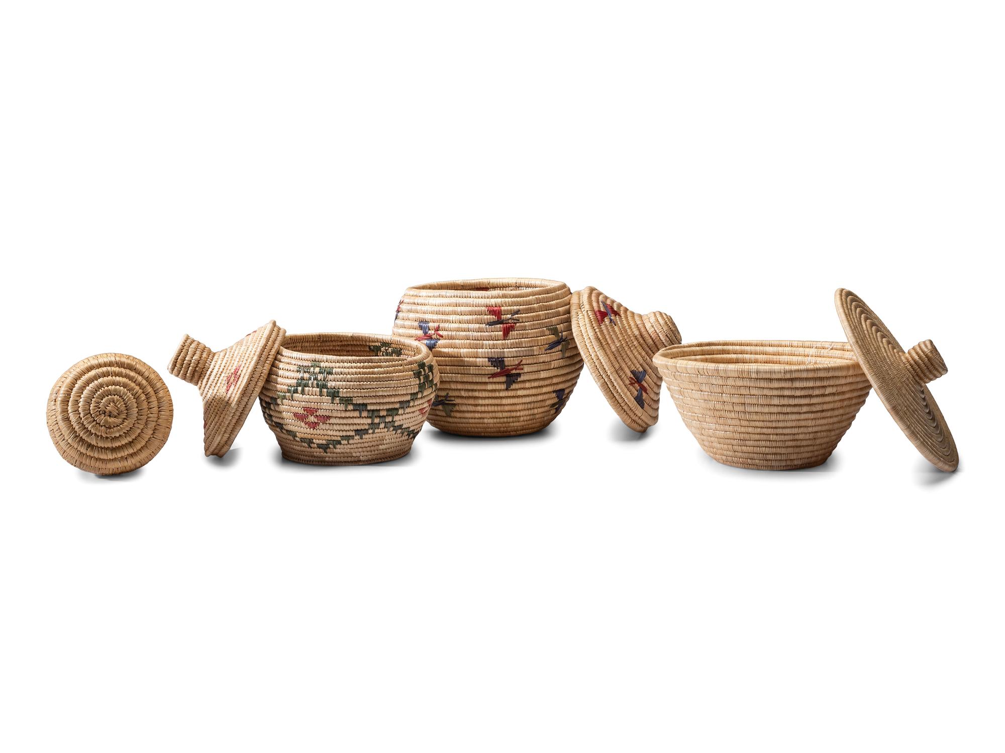 Inuit Baskets and Rattle