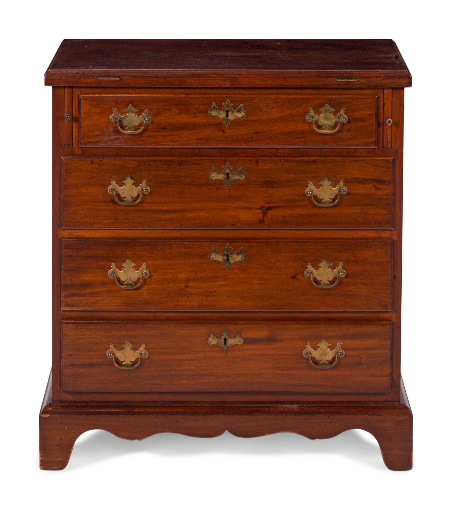 A George III Style Mahogany Flip-Top Bachelor's Chest