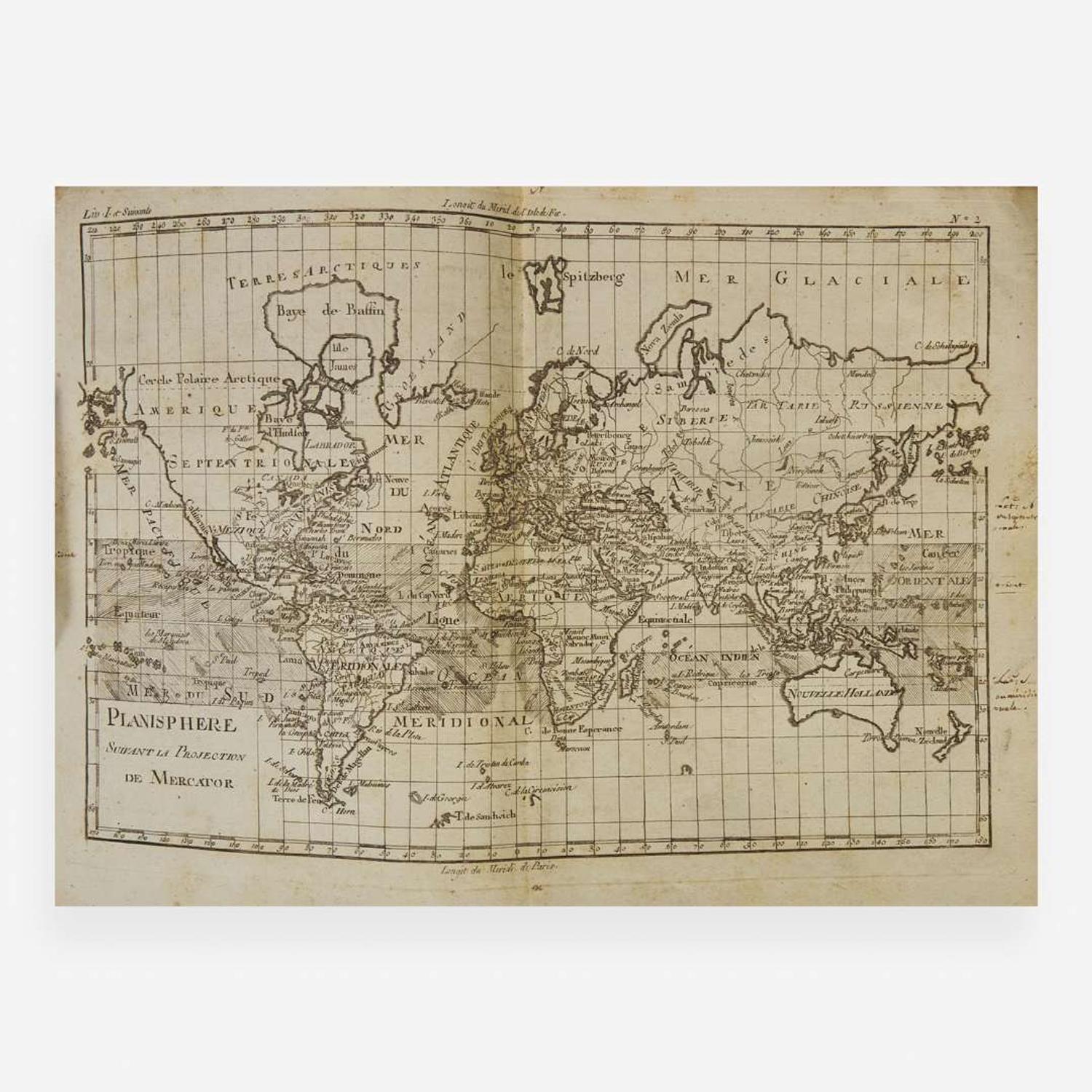 [Maps & Atlases] (Bonne, Rigobert) Atlas de toutes les parties connues du Globe Terrestre, dresse...