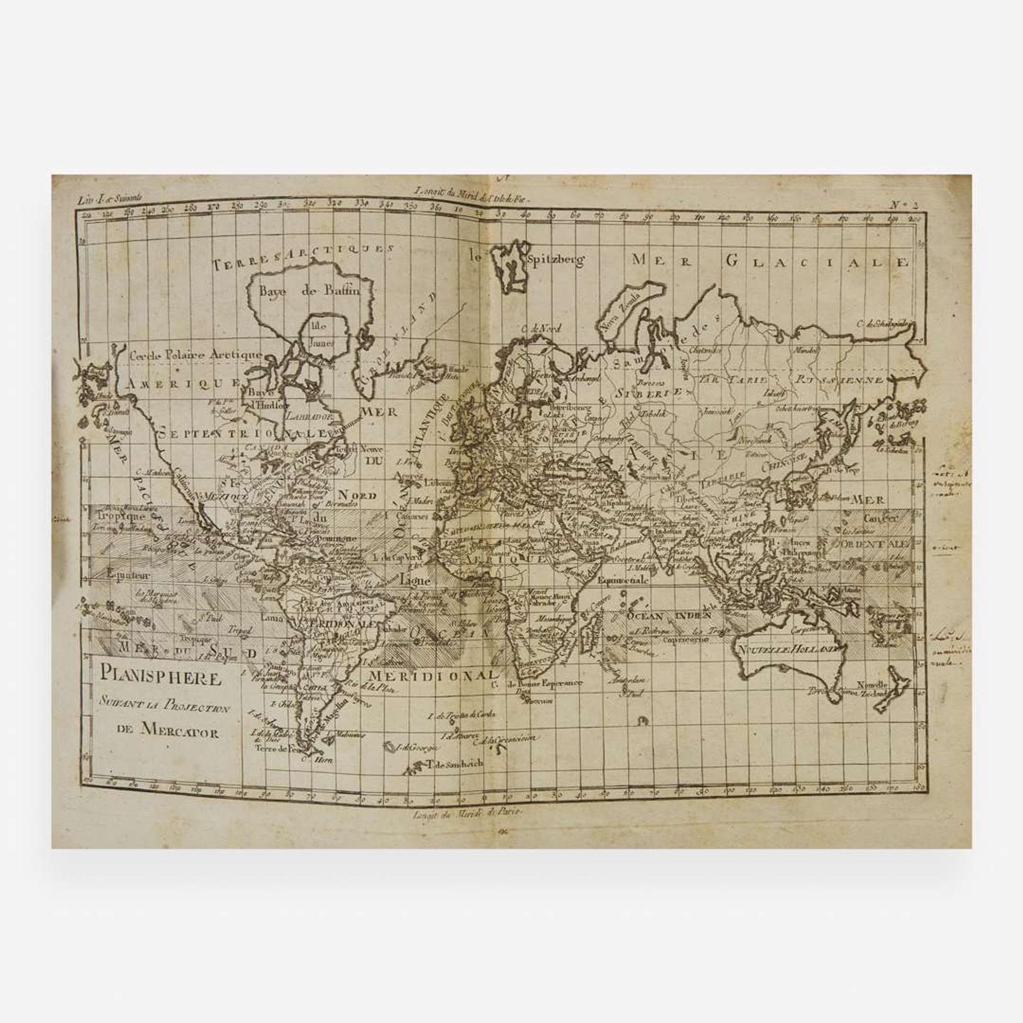 [Maps & Atlases] (Bonne, Rigobert) Atlas de toutes les parties connues du Globe Terrestre, dresse...