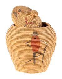 Alaskan Figural "Mr. Peanut" Lidded Basket