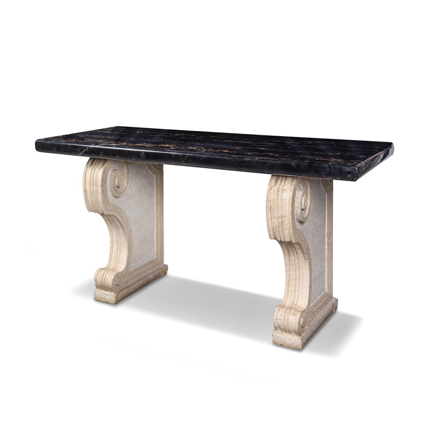 A Neoclassical Style Marble-Top Console Table