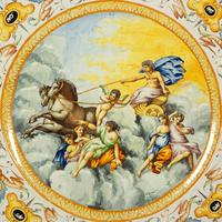 A Pair of Italian Renaissance Style Majolica Glazed Ceramic Chargers