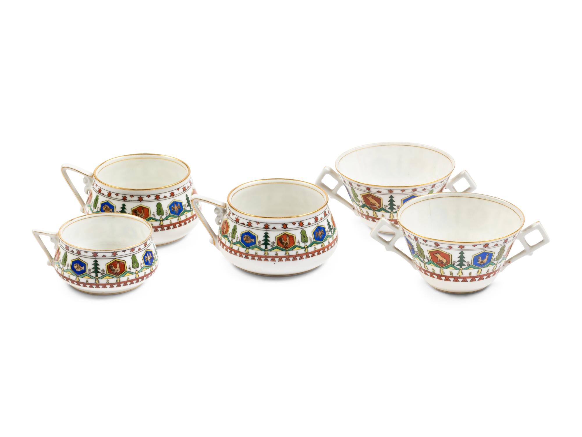 A Collection of Kornilov Bros. Porcelain Dinner Articles