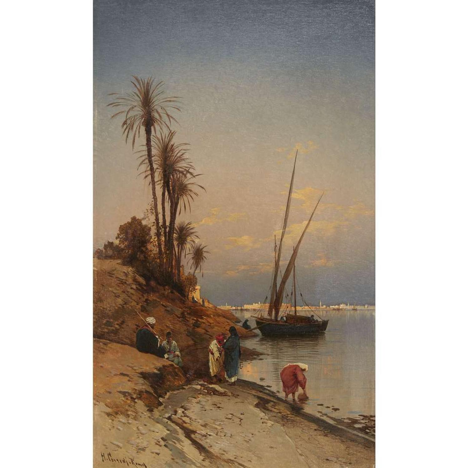 HERMANN DAVID SALOMON CORRODI (ITALIAN 1844–1905) ON THE BANKS OF THE NILE