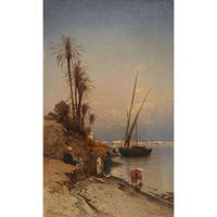 HERMANN DAVID SALOMON CORRODI (ITALIAN 1844–1905) ON THE BANKS OF THE NILE