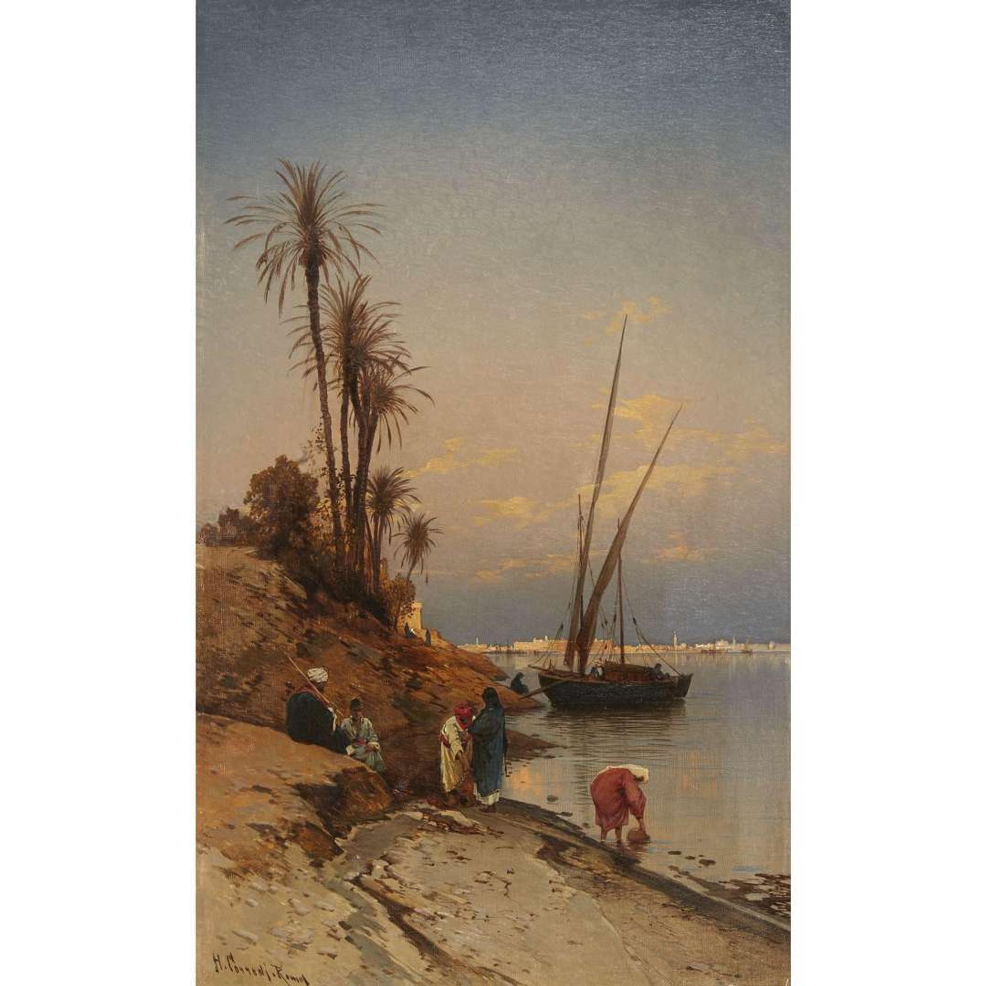 HERMANN DAVID SALOMON CORRODI (ITALIAN 1844–1905) ON THE BANKS OF THE NILE
