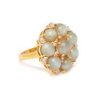 CAT'S EYE CHRYSOBERYL AND DIAMOND RING