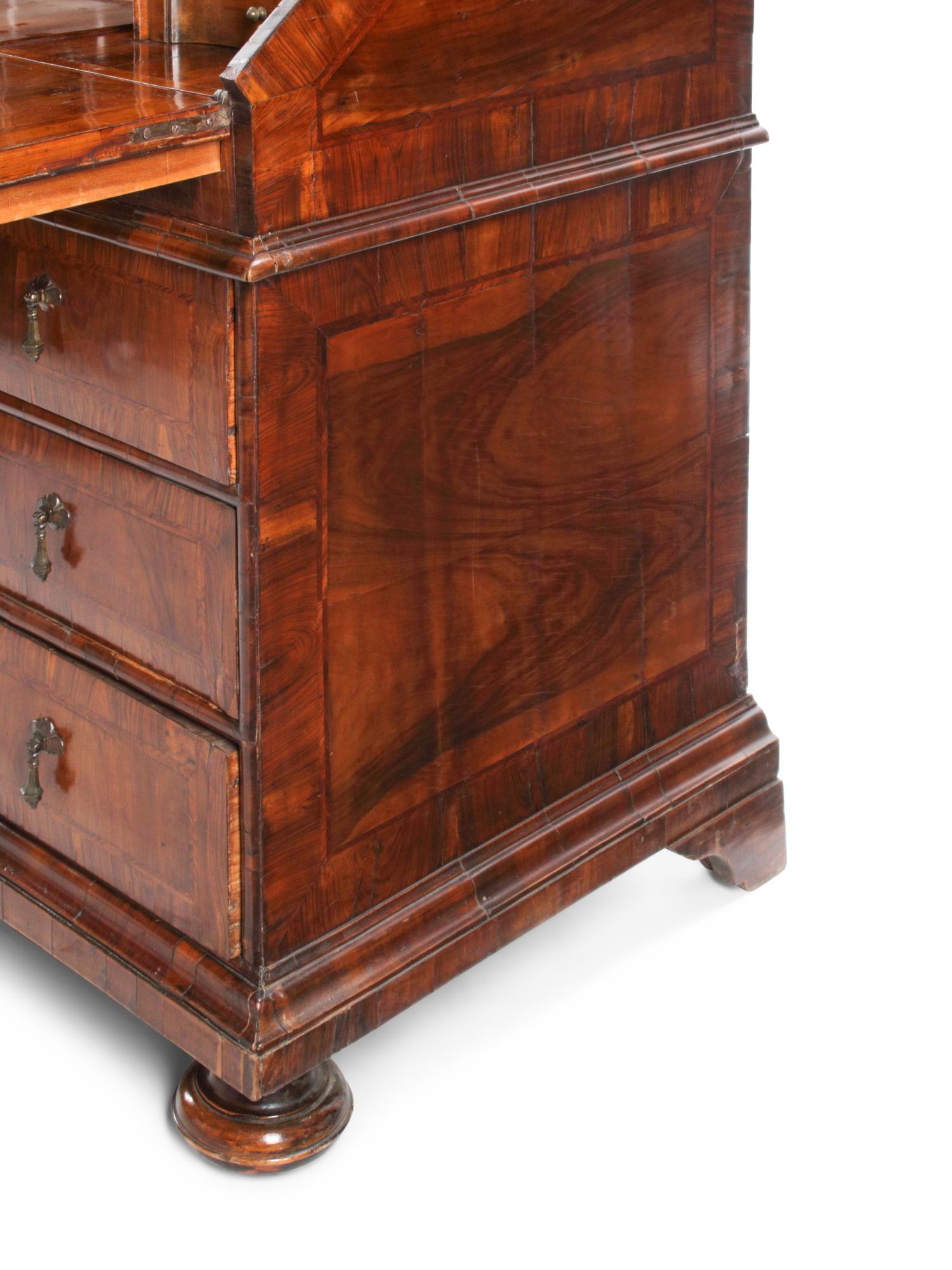 A Continental Marquetry Bureau Cabinet