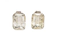 A Pair of Yves Saint Laurent Rhinestone Earclips,