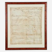 [Americana] [New York] Manuscript Document on Vellum
