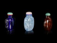 Three Chinese Glass Snuff Bottles