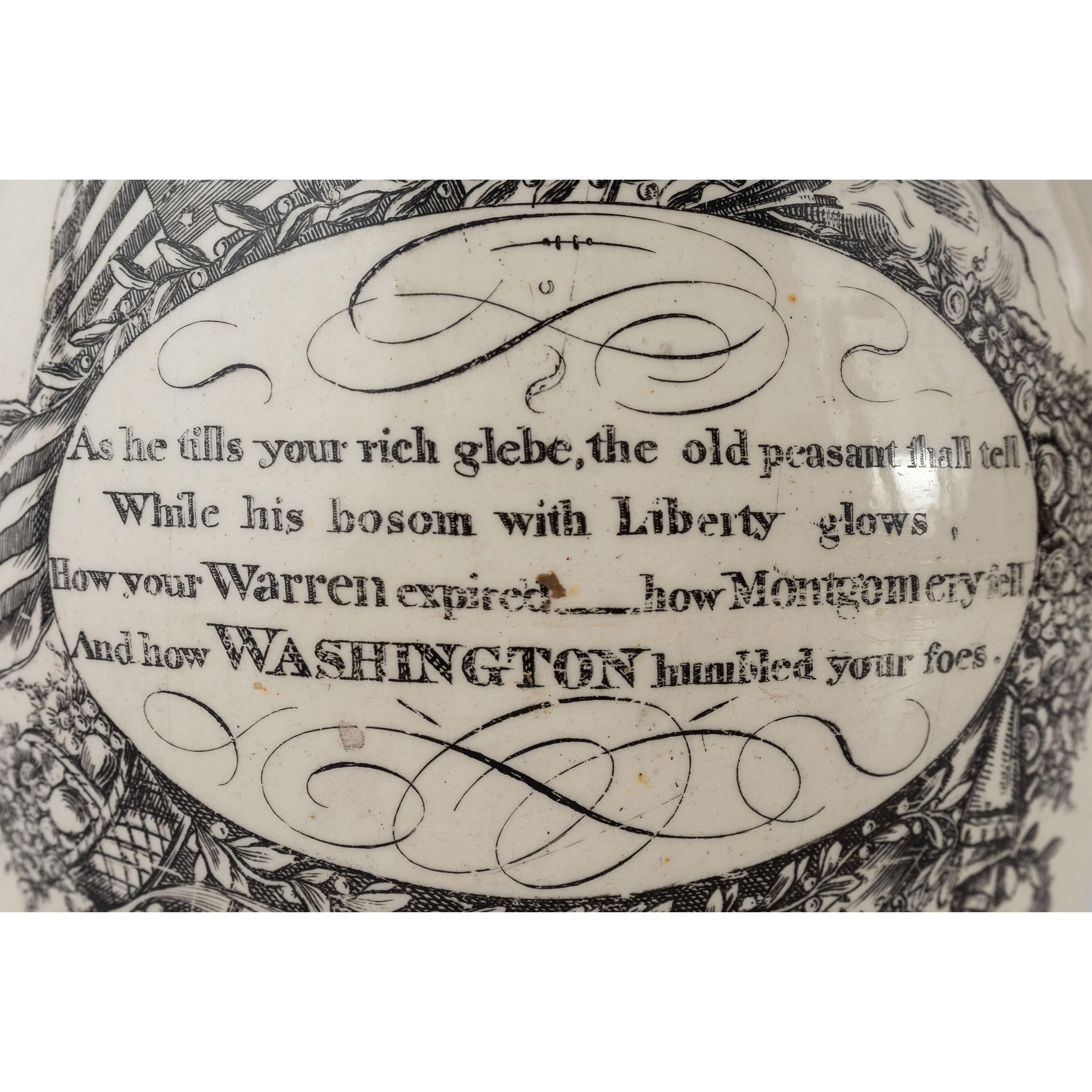 A Staffordshire Creamware Jug Made for the American Market