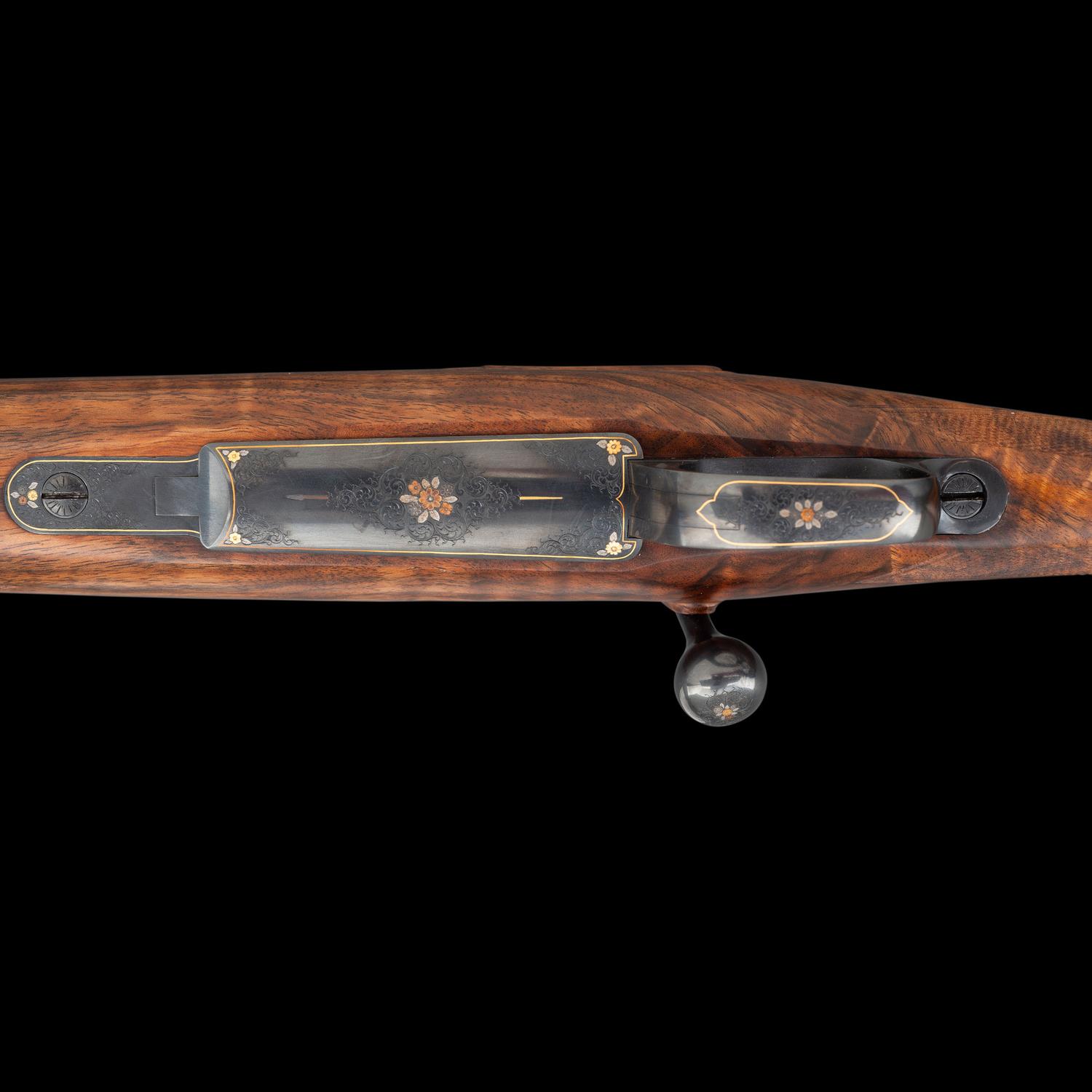 *Full Custom Stephen Heilmann Double Square Bridge Mauser 98 Rifle Engraved by R. Evans with D. Hensley Stock