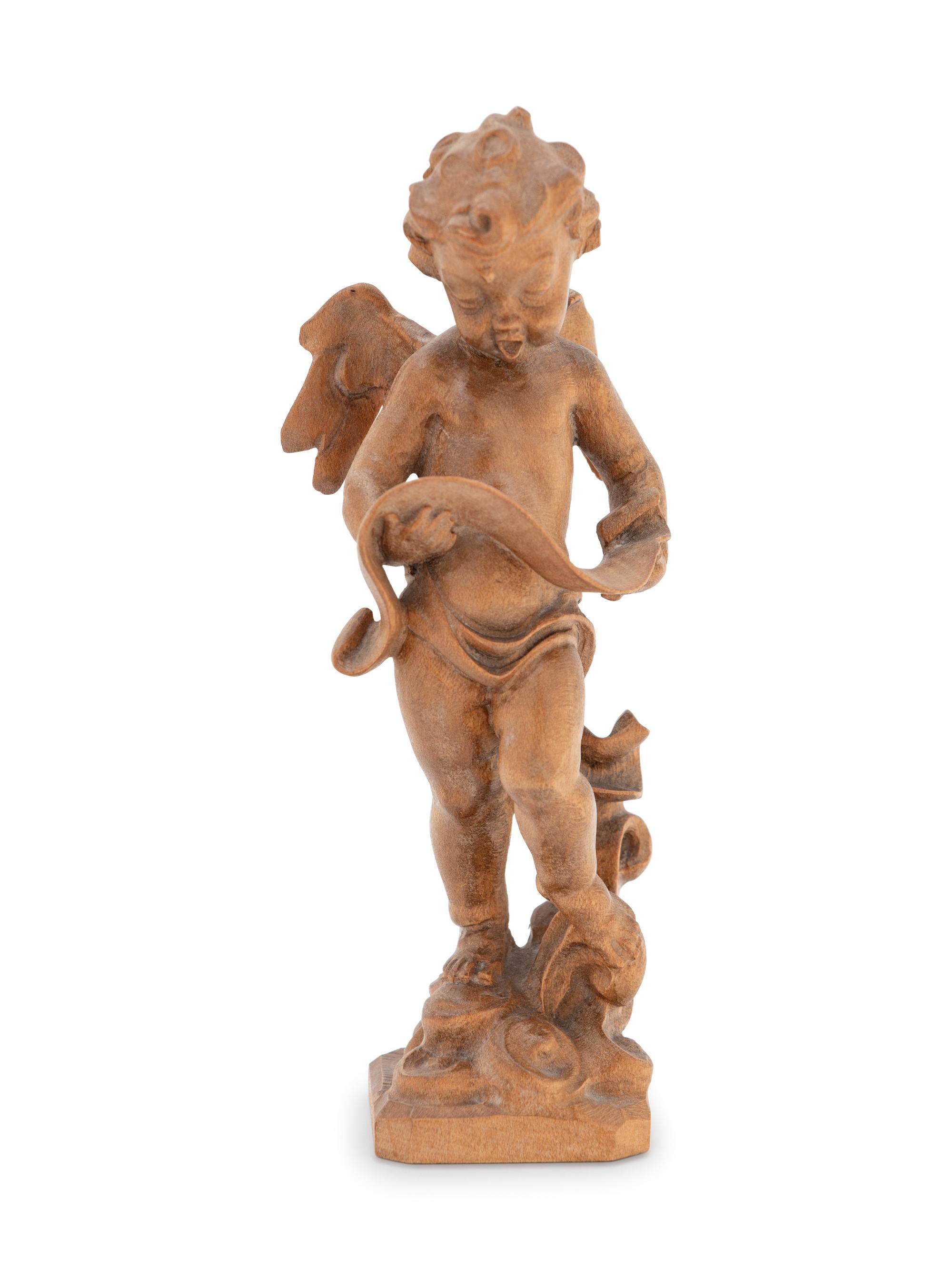 Three Carved Wood Figural Groups