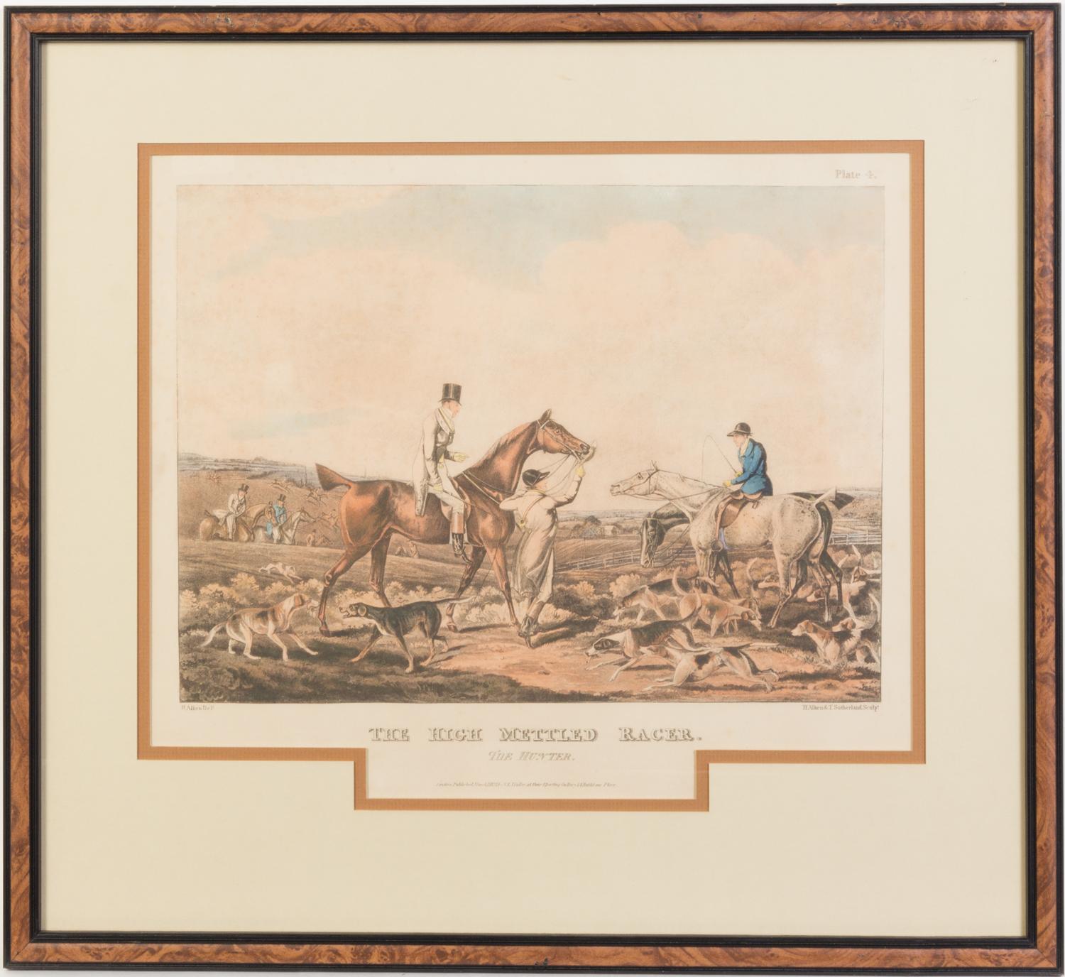 A Group of Six Hand Colored English Sporting Prints Height of each 20 x width 22 inches (framed).