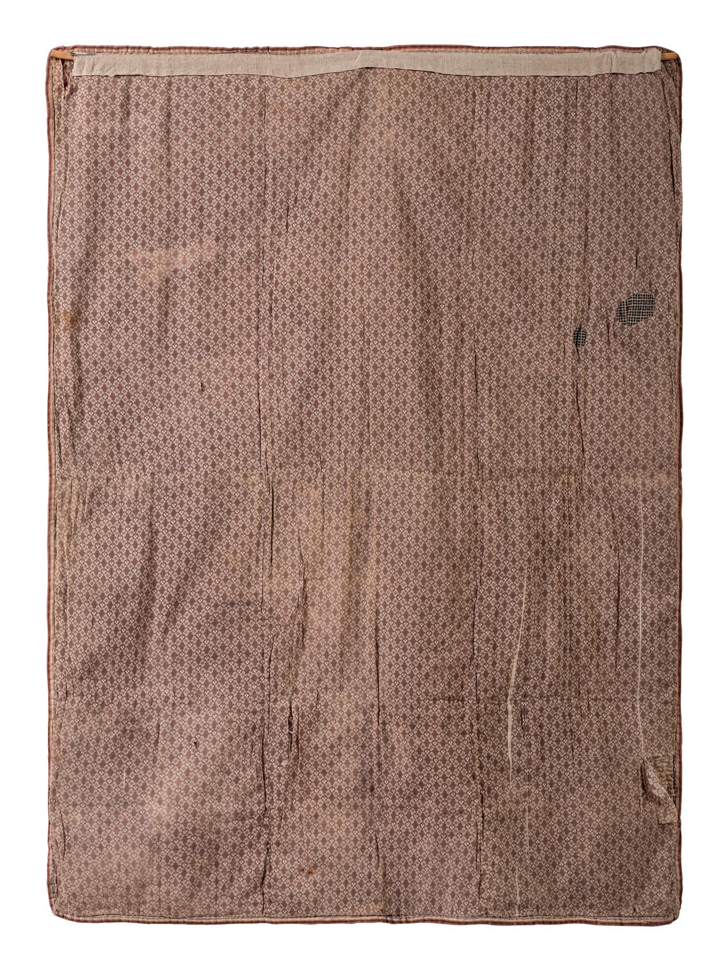 A Doll's Pieced Cotton Log Cabin Quilt