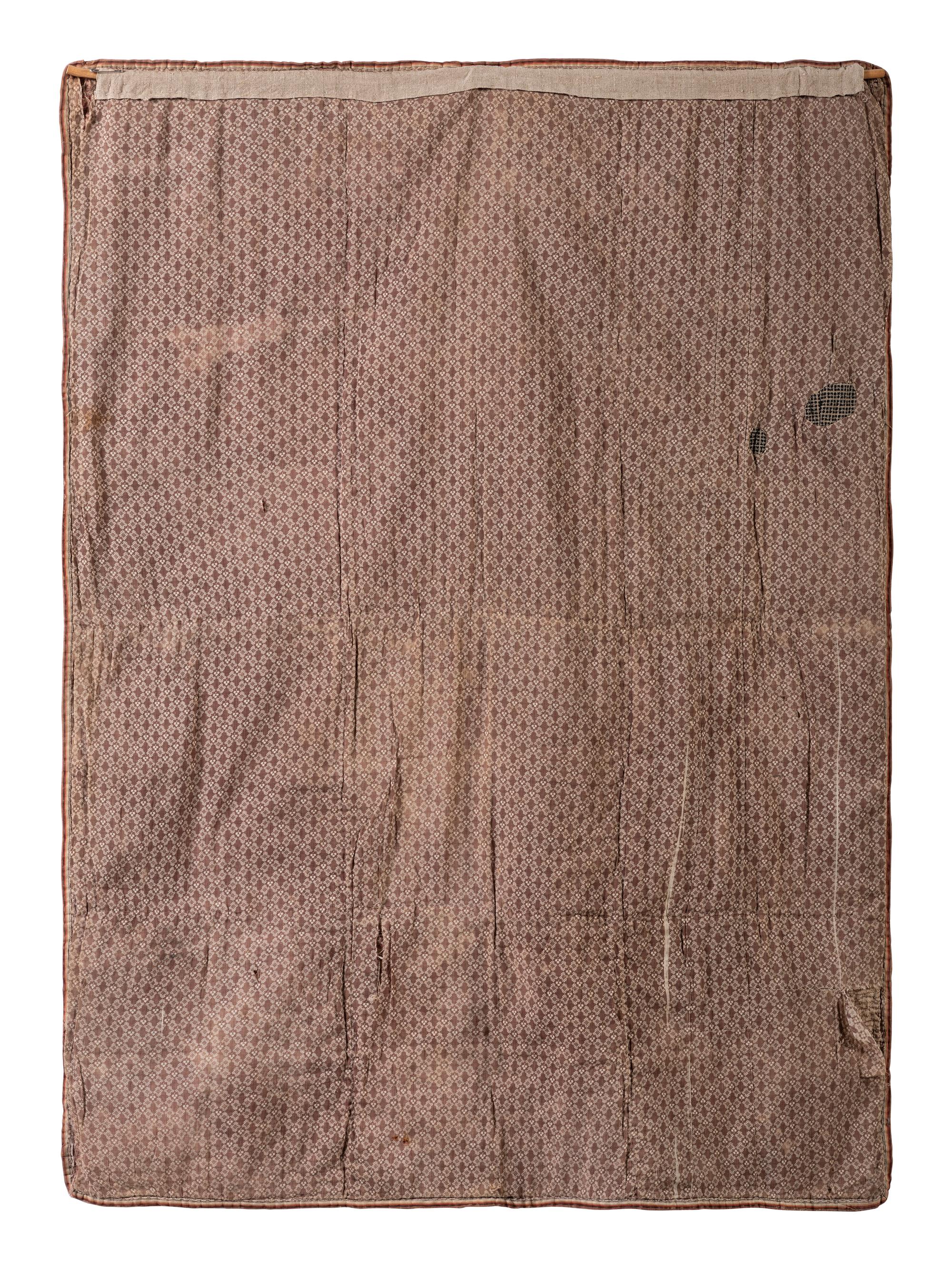 A Doll's Pieced Cotton Log Cabin Quilt