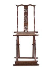A Hardwood Folding Scholar's Chair, Jiaoyi