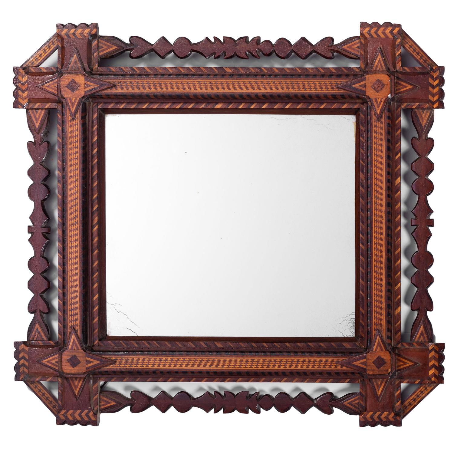 Four Wooden Folk Art Frames