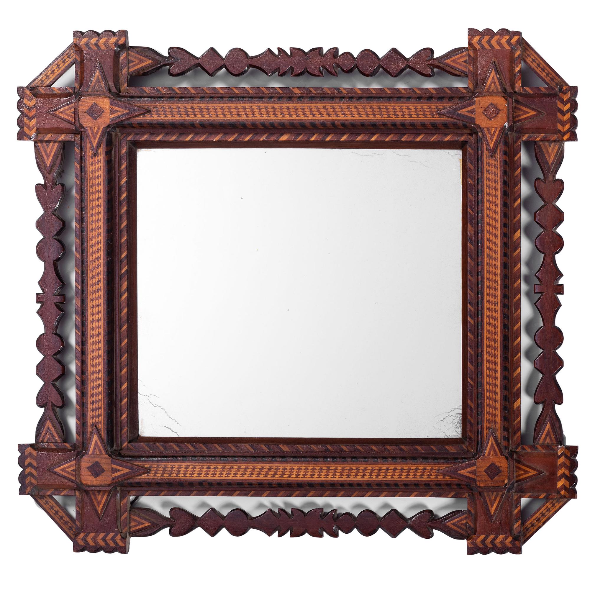 Four Wooden Folk Art Frames