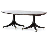 An English Mahogany Two-Pedestal Dining Table
