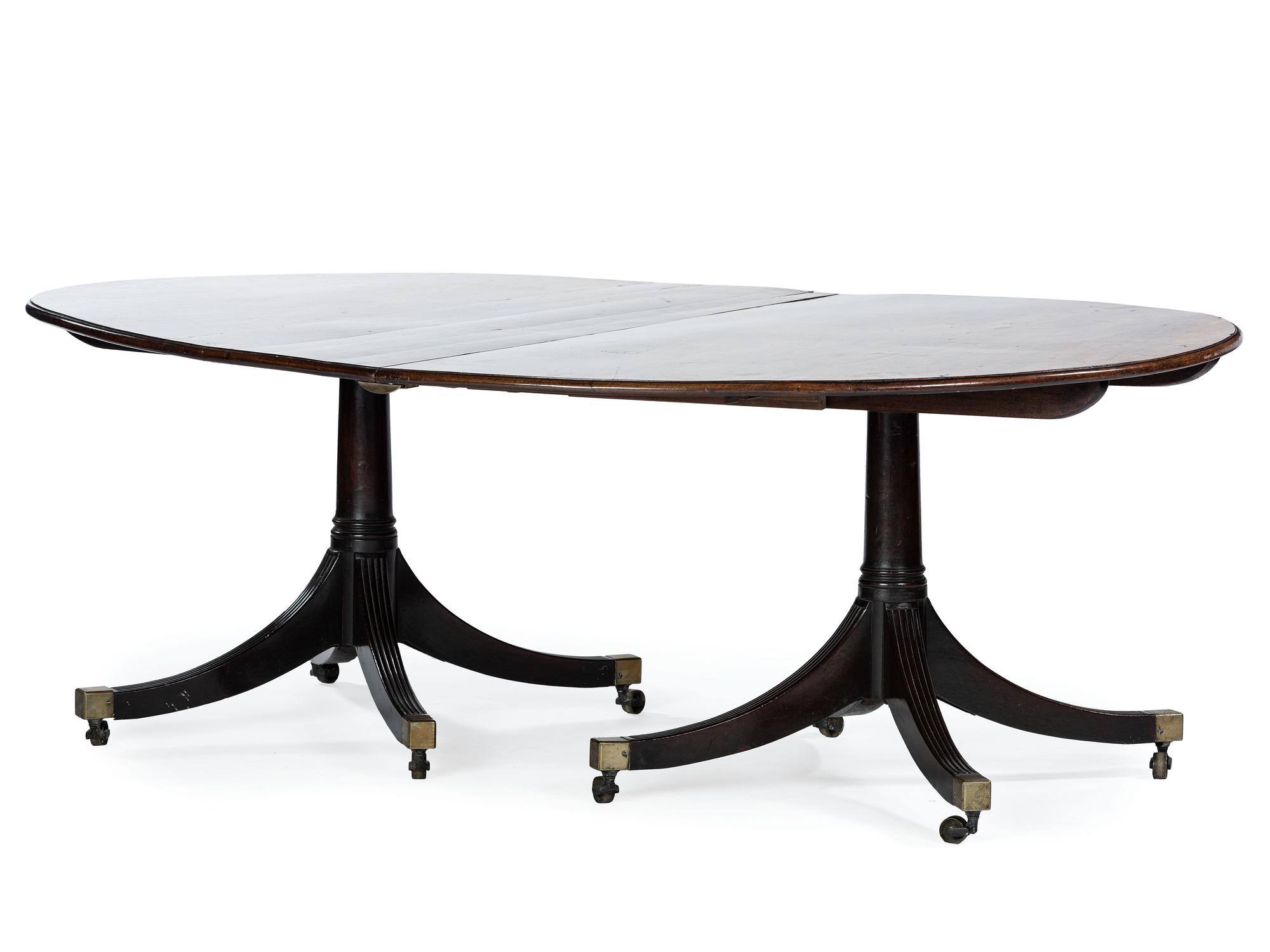 An English Mahogany Two-Pedestal Dining Table