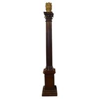 A Pair of Carved Columns from a Masonic Lodge 18" W x 18" D x 105" H — United States, 20th Century