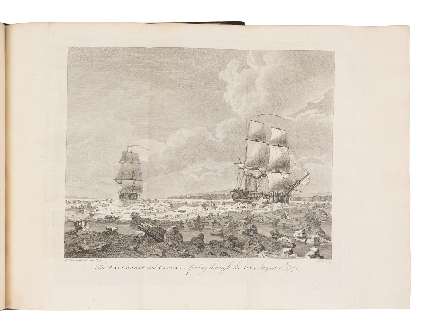 [TRAVEL & EXPLORATION]. PHIPPS, Constantine John (1744-1792). A Voyage Towards the North Pole Undertaken by His Majesty's Command 1773 . London: Printed by W. Bowyer and J. Nichols for J. Nourse, Bookseller to His Majesty, in the Strand, 1774.