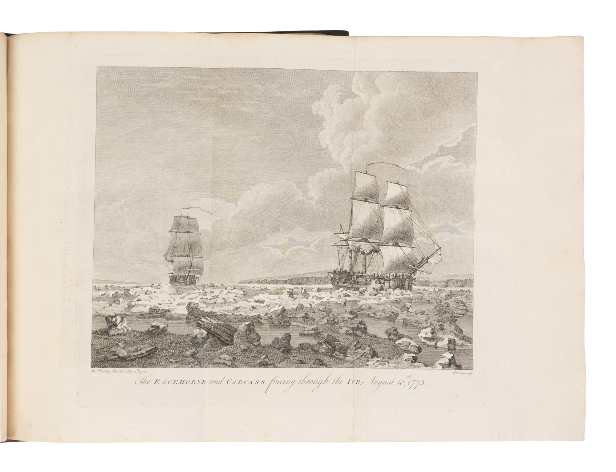[TRAVEL & EXPLORATION]. PHIPPS, Constantine John (1744-1792). A Voyage Towards the North Pole Undertaken by His Majesty's Command 1773 . London: Printed by W. Bowyer and J. Nichols for J. Nourse, Bookseller to His Majesty, in the Strand, 1774.