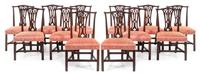 A Set of Twelve George III Style Mahogany Dining Chairs Height 36 3/4 inches. — LATE 19TH/EARLY 20TH CENTURY