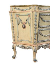 An Italian Painted Serpentine Commode
